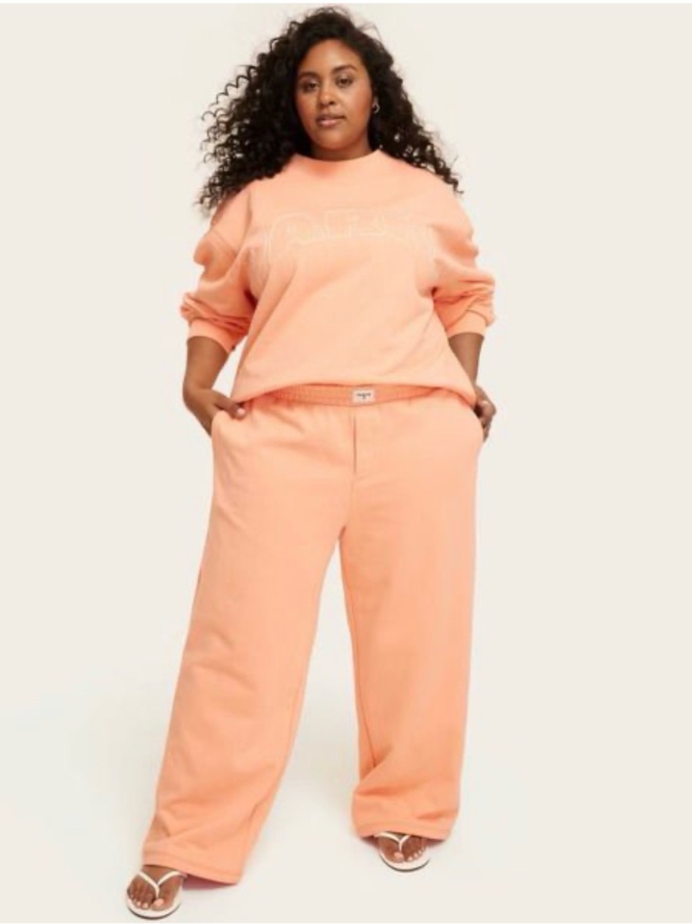 Parke x Target High-Rise Boxer Sweatpants Peach Orange XXL NWT